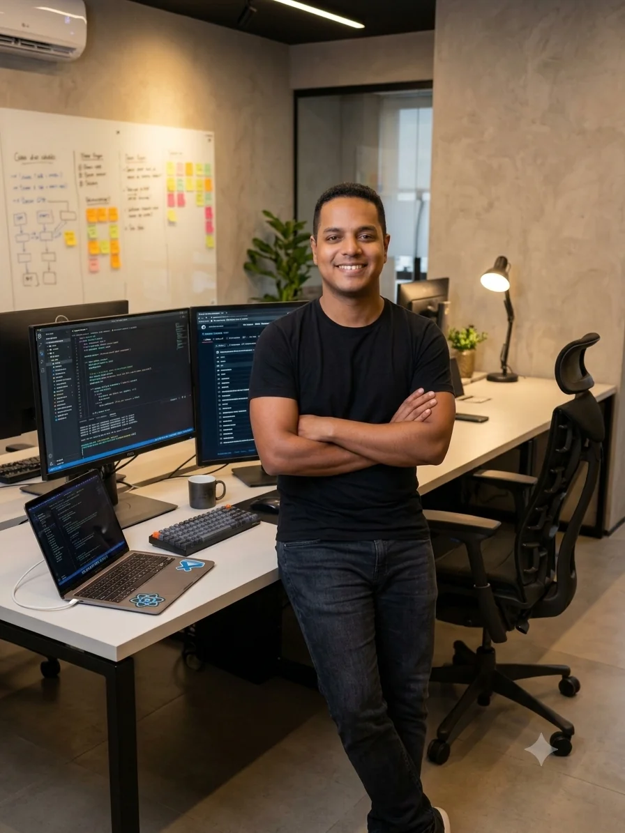 Vitor Reis, desenvolvedor web fundador da VRC